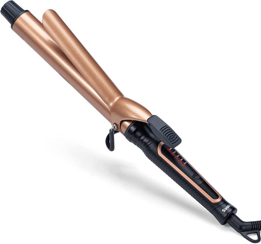Svoky 1 1/4 Inch Extra Long Curling Iron with Tourmaline Ceramic Barrel| 1.25 Inch Long Barrel Curling Iron Wand for Long Hair| Fast Heat Up Hair Curler for Loose Curls| Dual Voltage for Travel